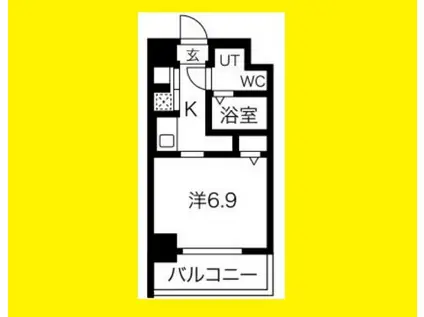 エイペックス北梅田(1K/6階)の間取り写真
