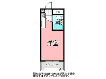 メープル・コープ・ミヤ(ワンルーム/5階)の間取り写真