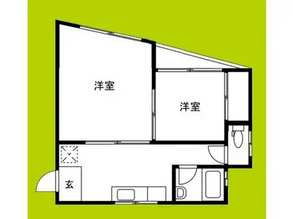 マンション幸樹荘(2DK/4階)の間取り写真
