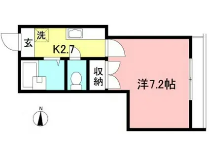 パークサイド赤松(1K/3階)の間取り写真