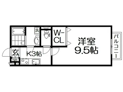 セジュールナカムラ(1K/2階)の間取り写真