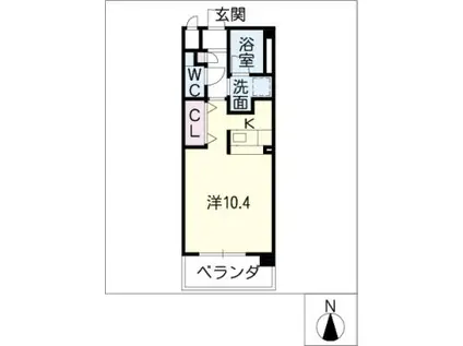 GRAN DUKEII(ワンルーム/3階)の間取り写真