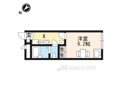 レオパレスK&K Ⅰ(1K/1階)の間取り写真