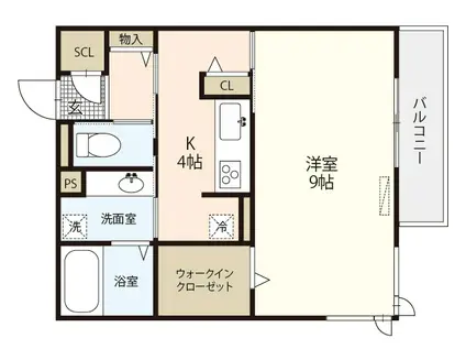 ファーストステージ翠(1K/1階)の間取り写真