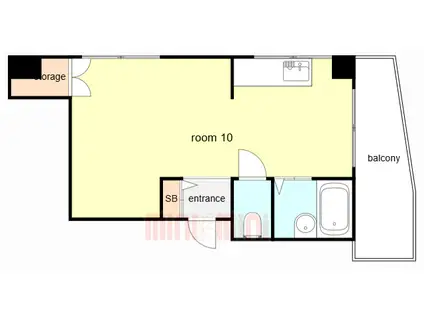 松村ビル(ワンルーム/2階)の間取り写真