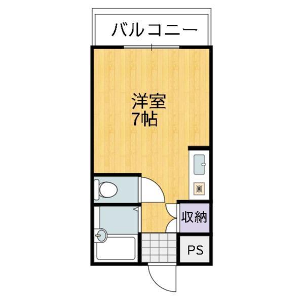 プレアール姫路北平野(ワンルーム/4階)の間取り写真