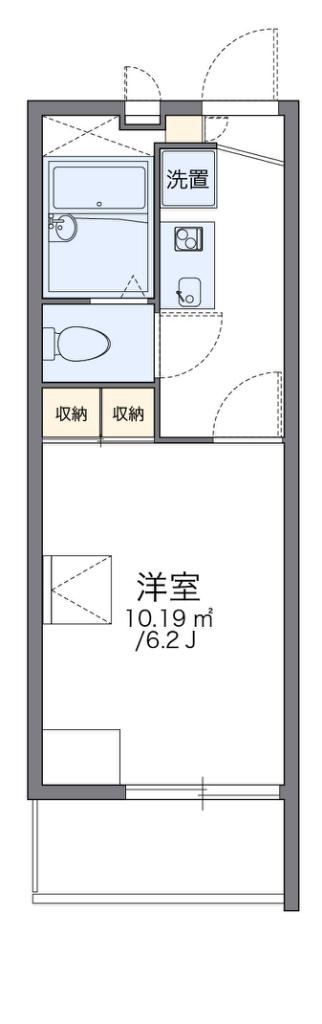 レオパレスプレステージ三津屋(1K/2階)の間取り写真