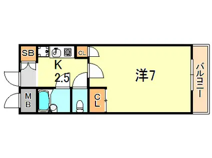 アリスシティー(1K/3階)の間取り写真