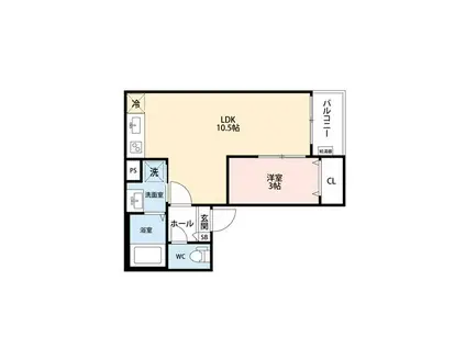 GRANDBLUE SHOHOII(1LDK/2階)の間取り写真
