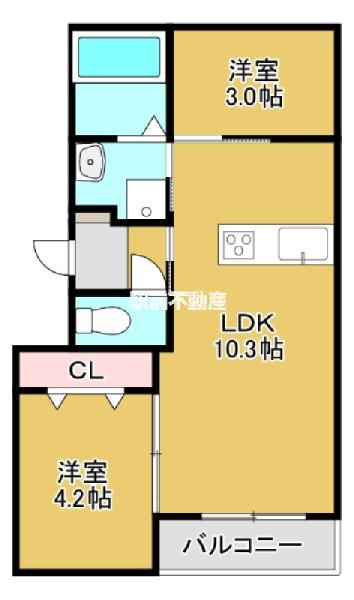 LIFEFIELDみやま(1SLDK/1階)の間取り写真