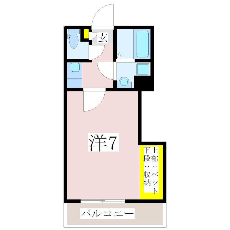 エクレール二軒茶屋(1K/2階)の間取り写真