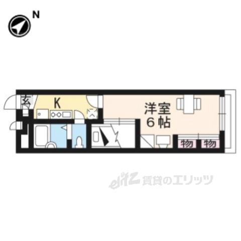 レオパレス藤木(1K/2階)の間取り写真