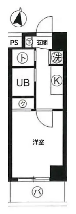 スカイコート神楽坂壱番館 8階階 間取り