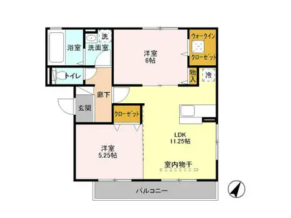 シーガルII(2LDK/2階)の間取り写真