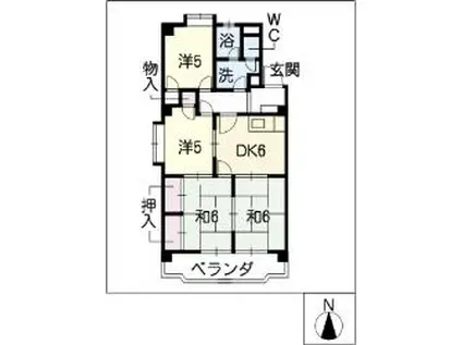 サンファミリア長久手II(4DK/4階)の間取り写真
