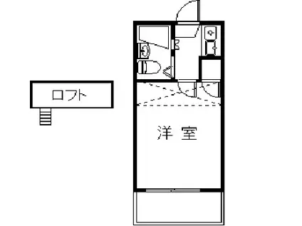 ヒルズ本山(1K/2階)の間取り写真