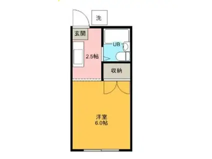 グレースユニット(1K/2階)の間取り写真