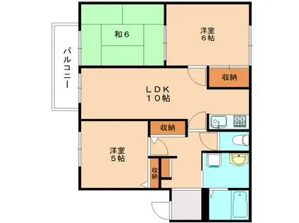 プレミールI(3LDK/2階)の間取り写真