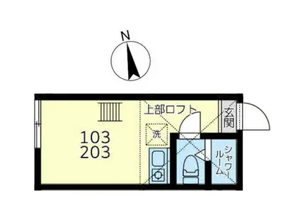 ミラベル横浜(ワンルーム/1階)の間取り写真