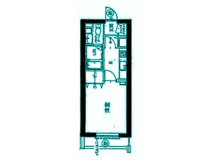 ベルケン北馬込(1K/2階)の間取り写真