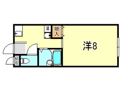 ブライストンハイツ(1K/2階)の間取り写真