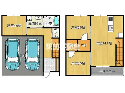 T-REGNO原地蔵(3LDK/1階)の間取り写真