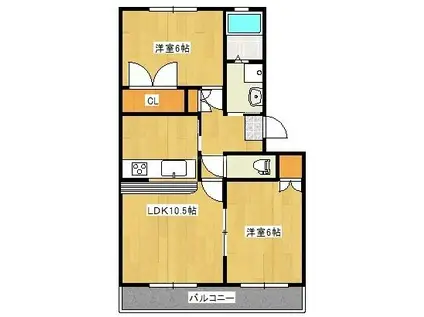 アネシス(2LDK/2階)の間取り写真