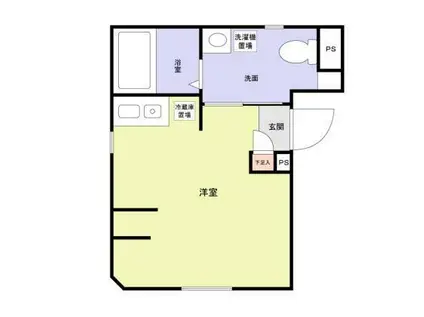 カテリーナ千住大橋(ワンルーム/2階)の間取り写真