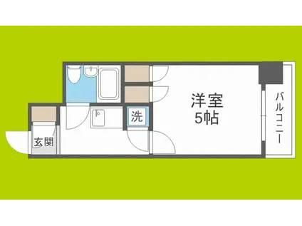 トーカン東淀川キャステール(1K/4階)の間取り写真