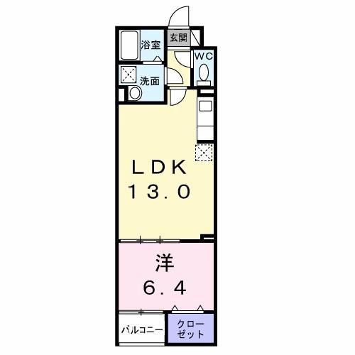 ルリアンラポーズ(1LDK/3階)の間取り写真
