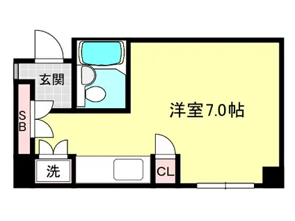 ネオダイキョー芦屋川(ワンルーム/1階)の間取り写真
