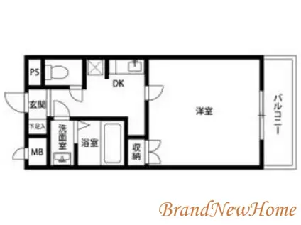 アムールプレジデント(1K/2階)の間取り写真