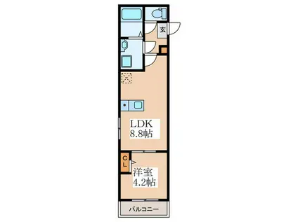 BESTSTAGE羽村市五ノ神4丁目1(1LDK/2階)の間取り写真
