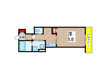 赤大路町アパート(1K/2階)の間取り写真