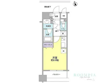 プラティーク三軒茶屋(ワンルーム/10階)の間取り写真