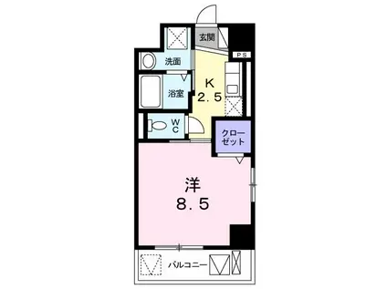 パークサイド K(1K/5階)の間取り写真