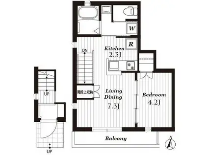 ルミナス桜台(1LDK/2階)の間取り写真