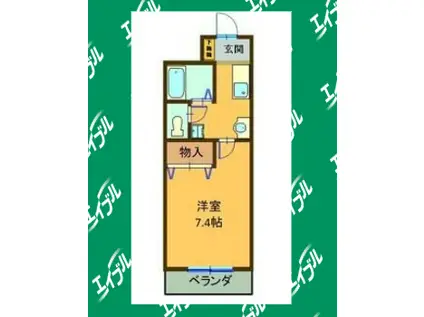 エンジェルメゾン(1K/3階)の間取り写真