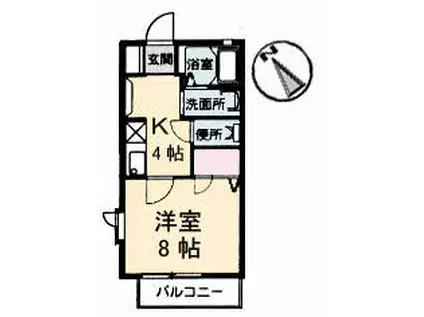 シャルム矢野(1K/1階)の間取り写真