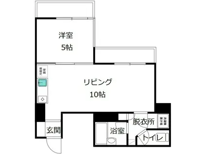 メゾン・ド・グロリエ(1LDK/2階)の間取り写真