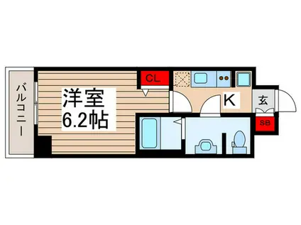 T-STAGE KEISEI HIGASHINAKAYAMA(1K/1階)の間取り写真