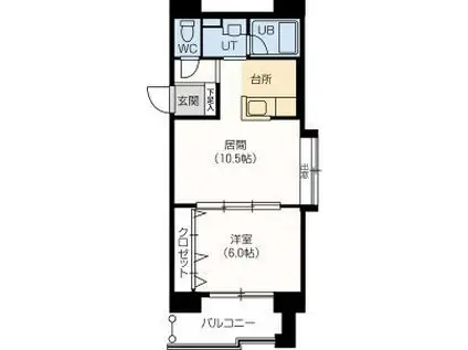 グランデフィラ(1LDK/9階)の間取り写真
