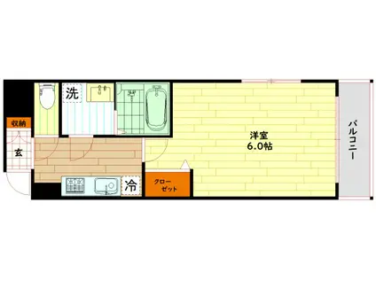 エスリードザ・グラン天六(1K/9階)の間取り写真