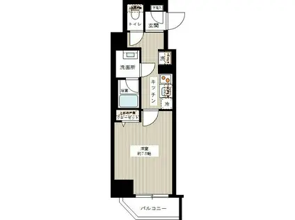 アイル ラメール錦糸町(1K/2階)の間取り写真