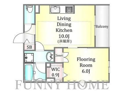 杉並区和泉2丁目メゾン(1LDK/2階)の間取り写真