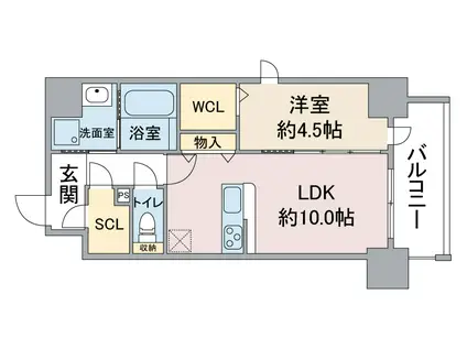 REVELER OSU(1LDK/7階)の間取り写真