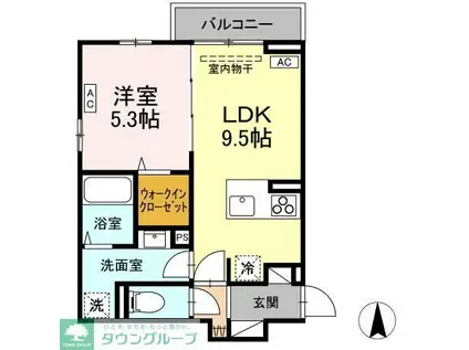 セントハイランド石神井(1LDK/2階)の間取り写真