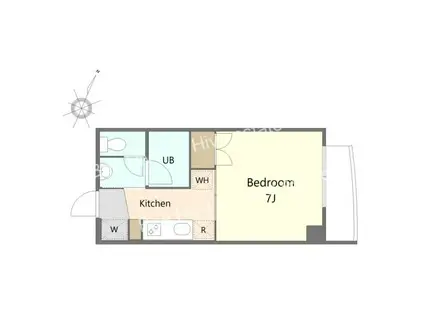 ラ・メゾン・ド・アップル(1K/4階)の間取り写真