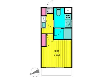 アミーゴイン(1K/1階)の間取り写真