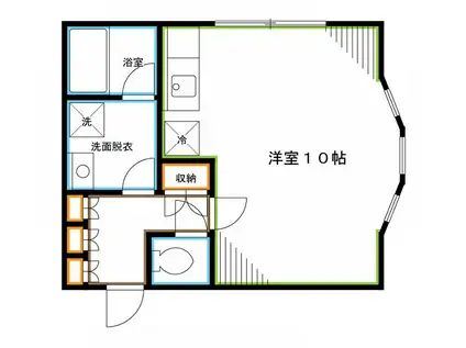 グラッドストーンズ蔵(ワンルーム/2階)の間取り写真